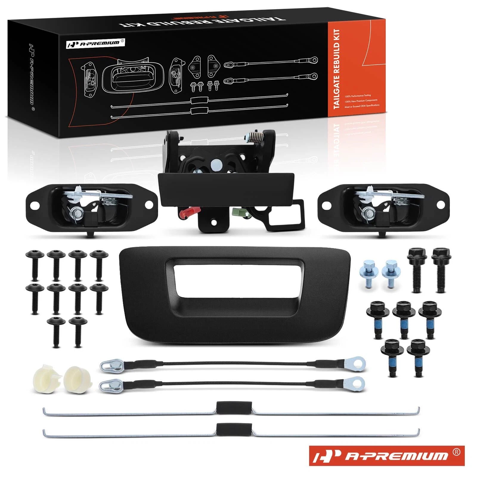 Tailgate Hardware Rebuild Kit with Cable & Rod for Chevrolet GMC 