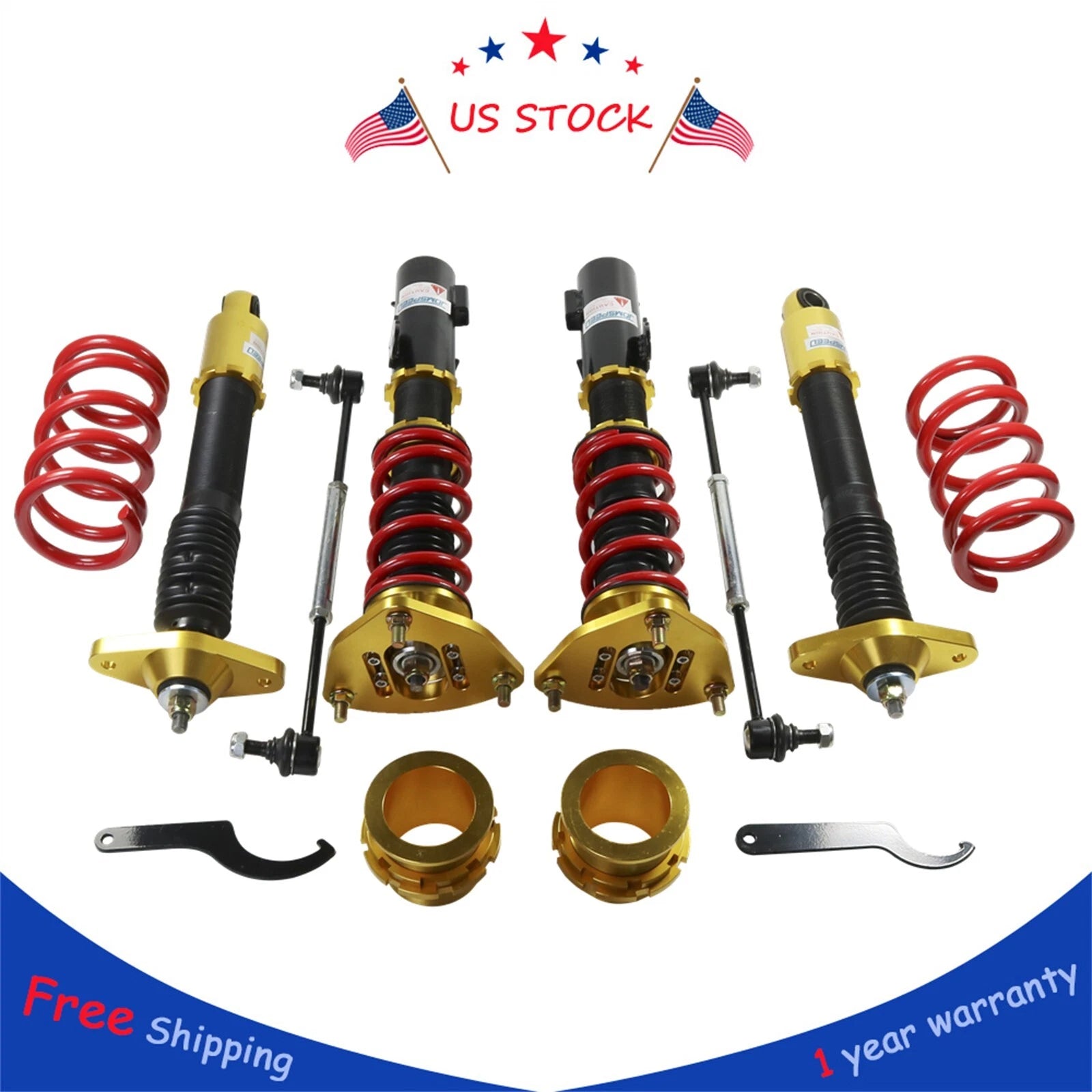 Set of 4 Coilovers for Hyundai Genesis Coupe (2011–2015)