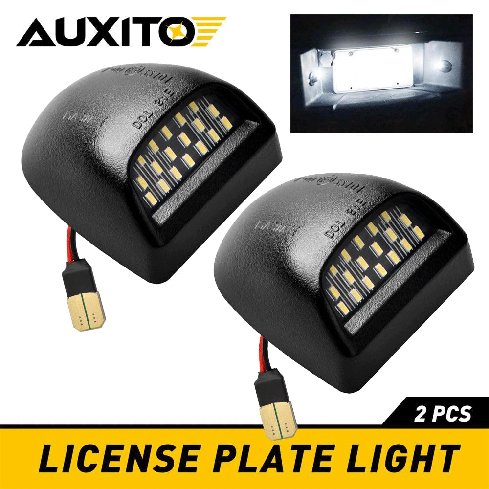 2X AUXITO Full White LED License Plate Light for Silverado GMC Sierra (2014–2023)
