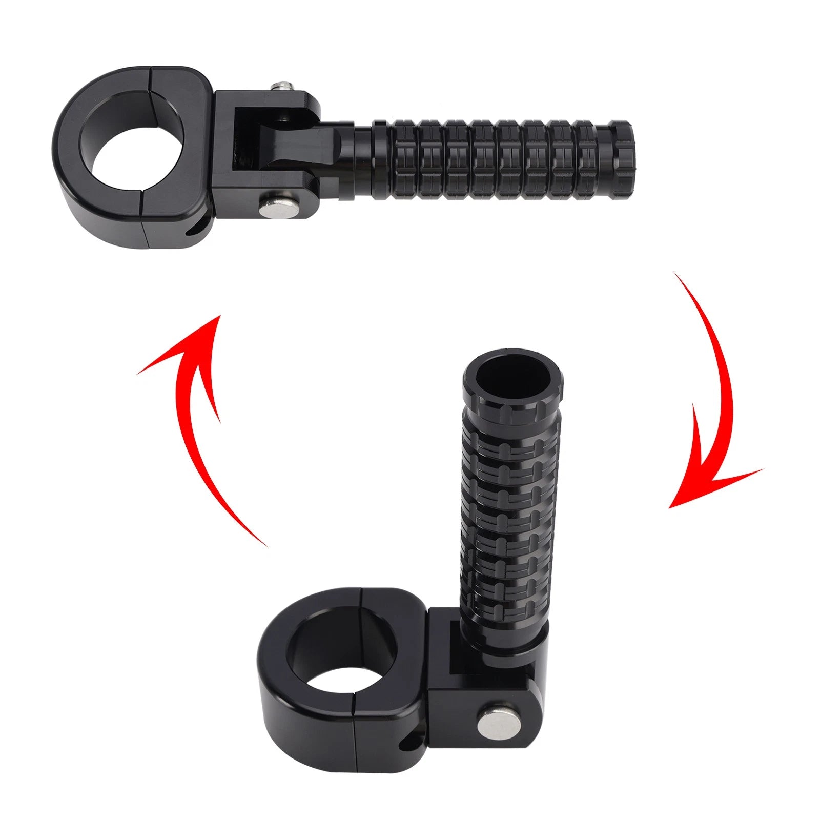 Universal Front Footrests Foot Pegs for Motorcycle 1.25" Bars
