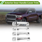 Set of 1 Exterior Door Handle Cover Trim for Dodge Ram 1500 (2019–2024) ABS
