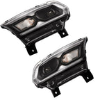 LED Headlight Assembly for Dodge Durango (2021–2023) Black with Halogen Turn Signal