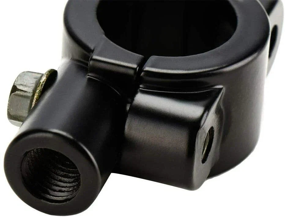 7/8" Black Motorcycle Handle Bar Mirror Mount Holder Clamp Adaptor