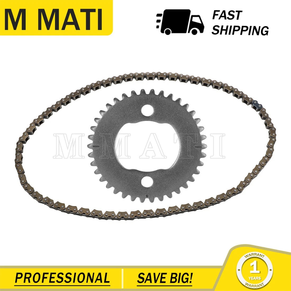 Cam Timing Chain 110L & Sprocket Gear 38T for Honda Fourtrax 300 (1988–2000)