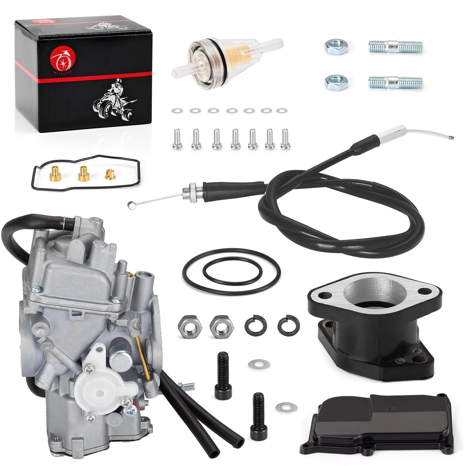 Carburetor Intake Boot Throttle Cable for Yamaha Warrior 350 YFM350X (1993–2004)