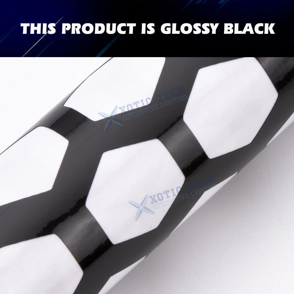 Honeycomb Style Universal Car Tail Light Gloss Black Sticker (48-30cm)