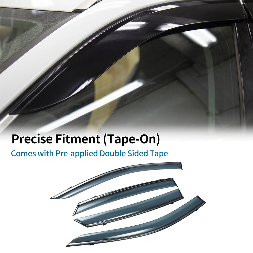 Window Deflectors for Hyundai Sonata (2020–2024) - Side Window Vent Visors Black