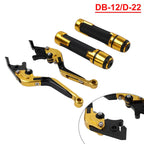 Gold Extendable Brake Clutch Levers Grip Set for Ducati Monster (2009-2015)