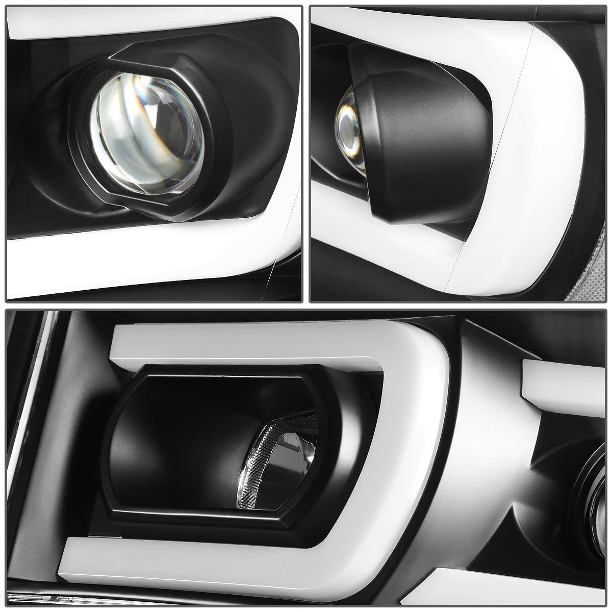 2X Dual LED DRL Sequential Signal Projector Headlight Lamp for Ram Truck (2006–2009)