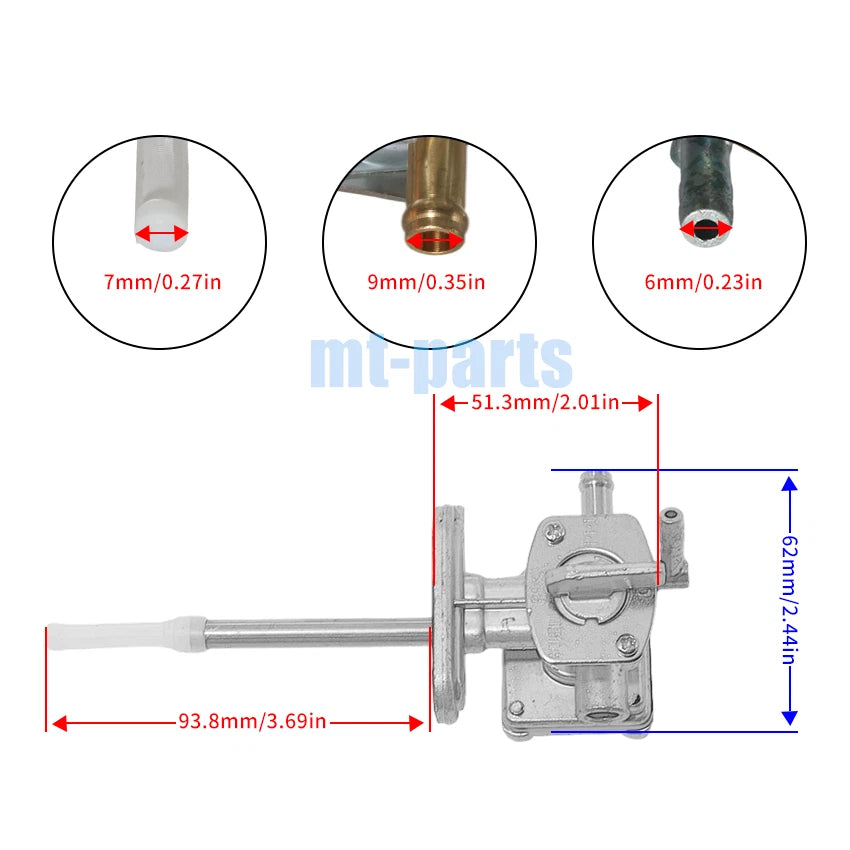 Fuel Petcock Valve Tank Switch for Suzuki (44300-15D30, 44300-15D31, 44300-15D32)