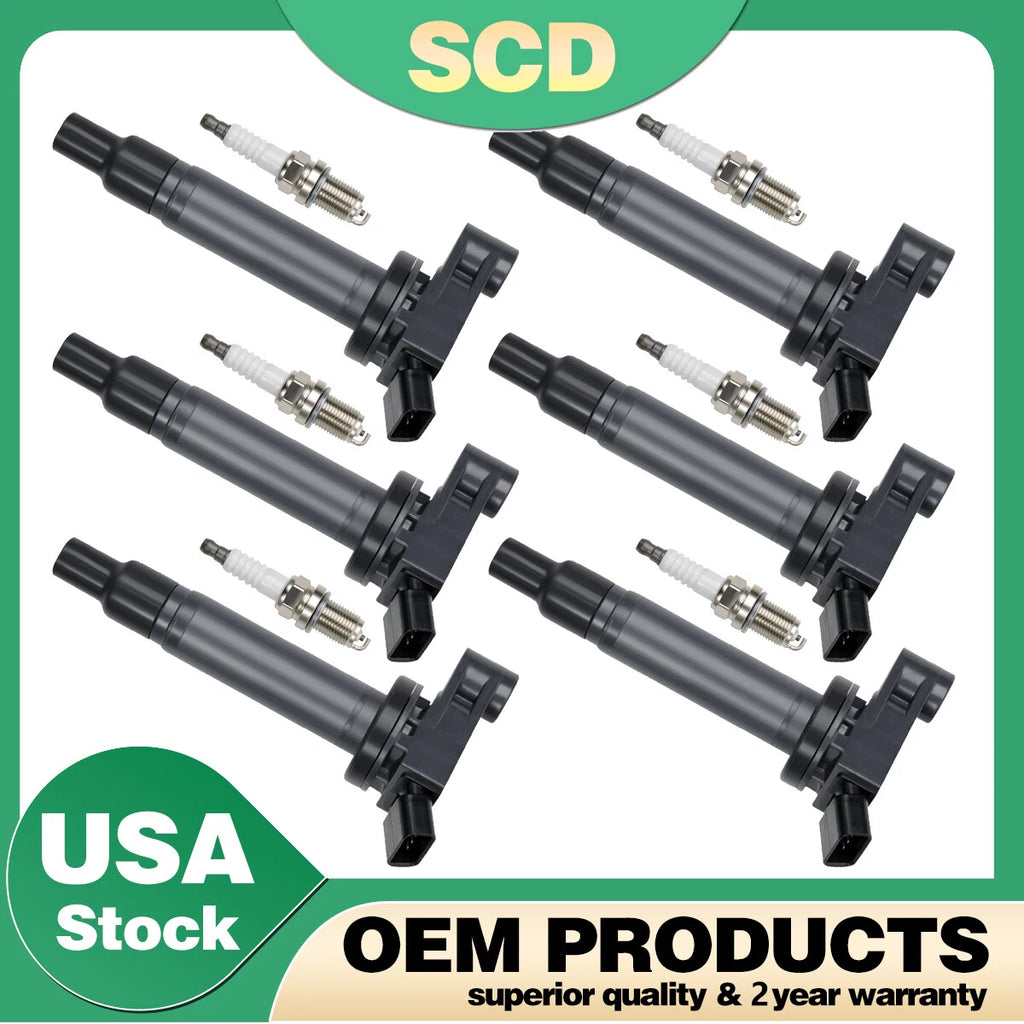 6X Ignition Coils & 6X Spark Plugs for Lexus Toyota Highlander (1998–2006) UF267