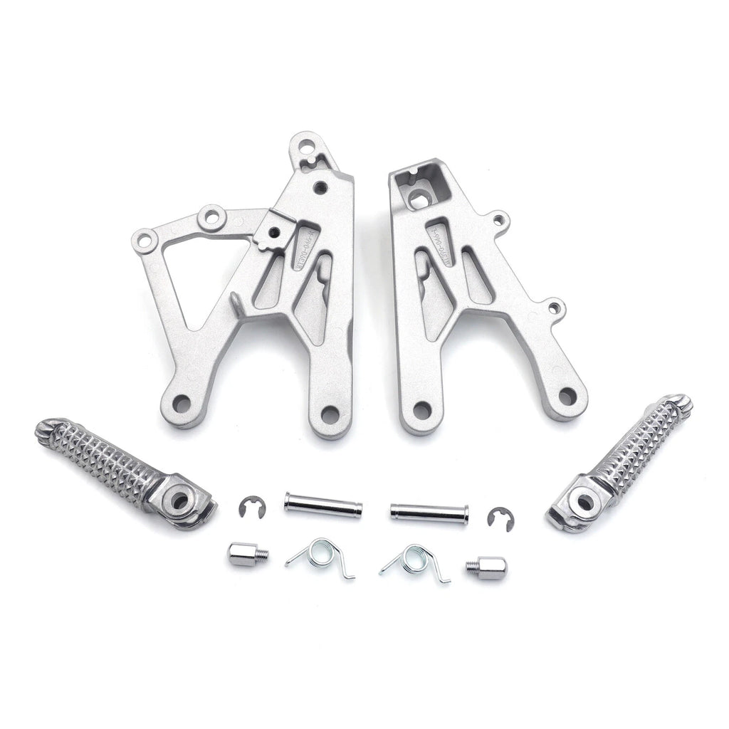 Silver Front Driver Foot Peg Rest Bracket for Yamaha YZF R1 (2015–2018)