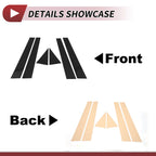 Set of 6 Door Pillar Window Trim for Audi A4/S4/RS4 (2009–2013) Black