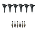 Set of 6 Ignition Coils & Denso Iridium Spark Plugs for Toyota Sienna (1998–2010)