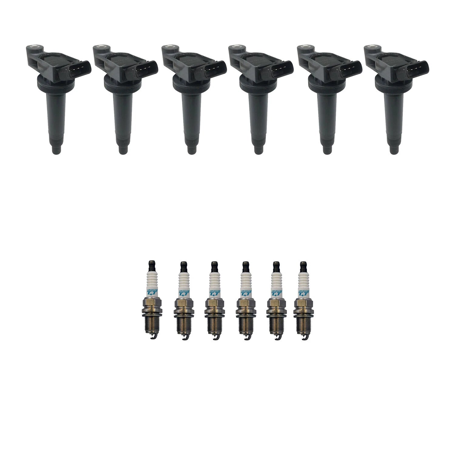 Set of 6 Ignition Coils & Denso Iridium Spark Plugs for Toyota Sienna (1998–2010)