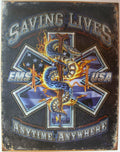Tin Metal Sign for First Responder EMS (2147)