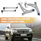 Set of 4 Front Lower Control Arms with Ball Joints for VW Passat Tiguan CC (No.K80478)