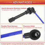 Set of 4 Spark Plug Wire Ignition Coil Cables No. 32722P2FA01 for Honda Civic (1992–2000)