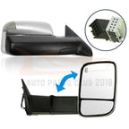 Set of 2 Chrome Tow Mirrors for Ram (2009–2015) - Power Signal Puddle Light
