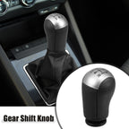 5 Speed Manual Gear Shift Knob for Ford Focus (2000–2011) Black Silver Tone