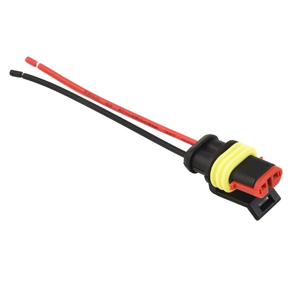 Set of 10 Amp/Tyco 2-Pin 12V Waterproof Wire Connectors with Cable Kit