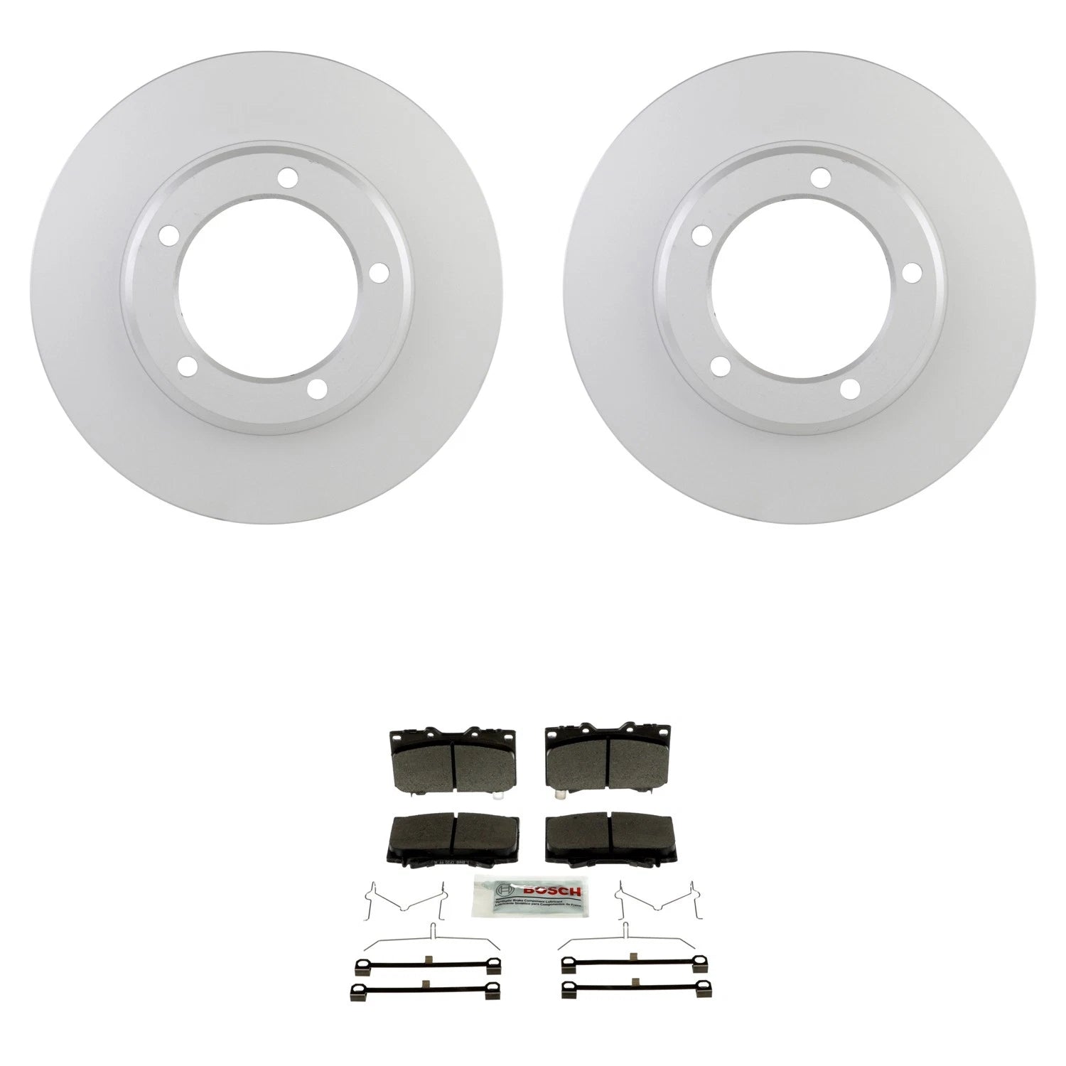 Bosch Front Quietcast Rotors & Blue Ceramic Disc Brake Pad Kit for Land Cruiser