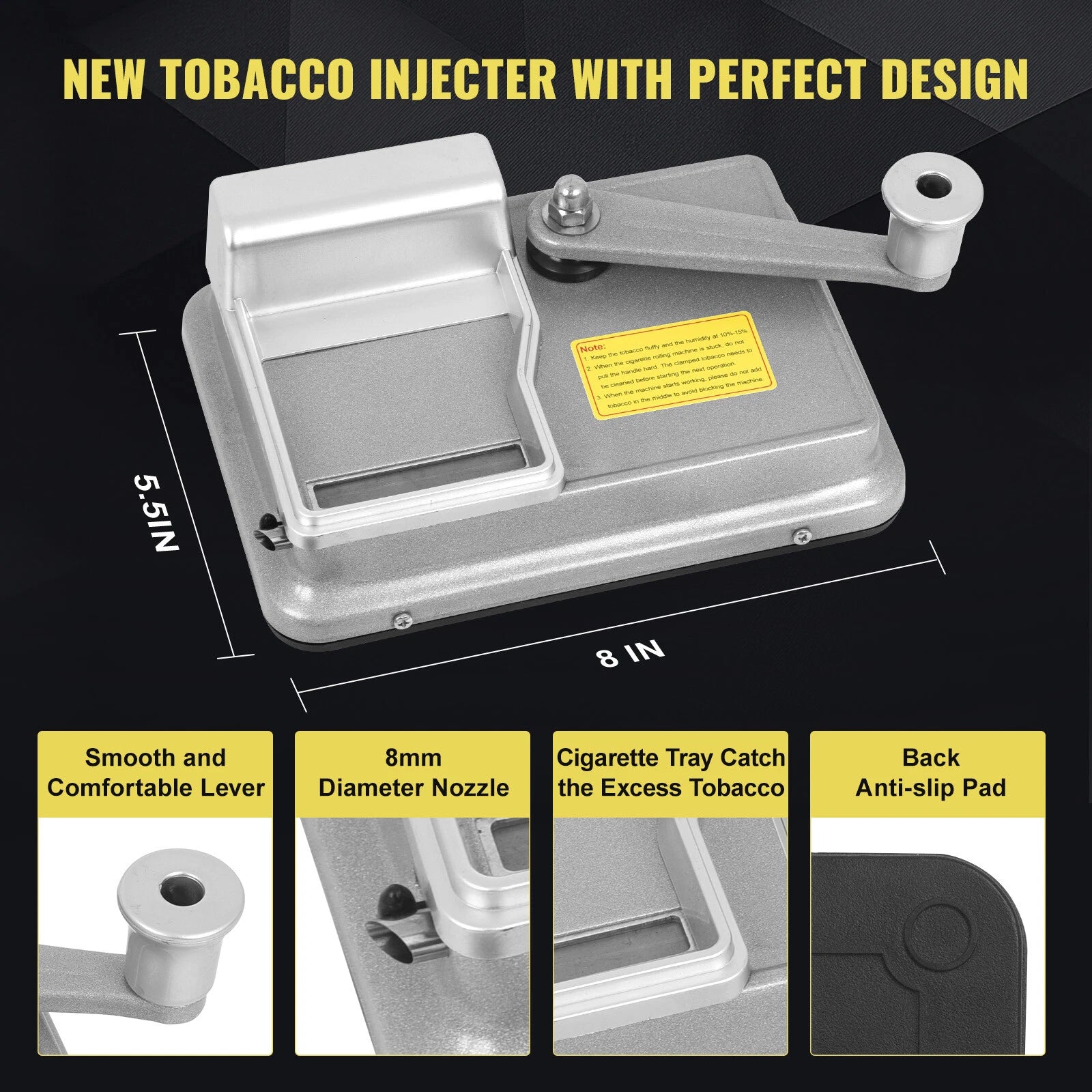 Tobacco Injector Machine for Cigarettes (Portable, 5.5" x 8")