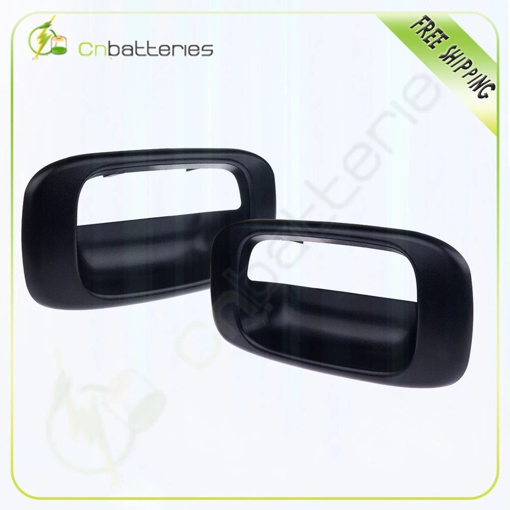 Set of 2 Black Tailgate Rear Handle Bezels for Silverado Sierra (1999–2006)