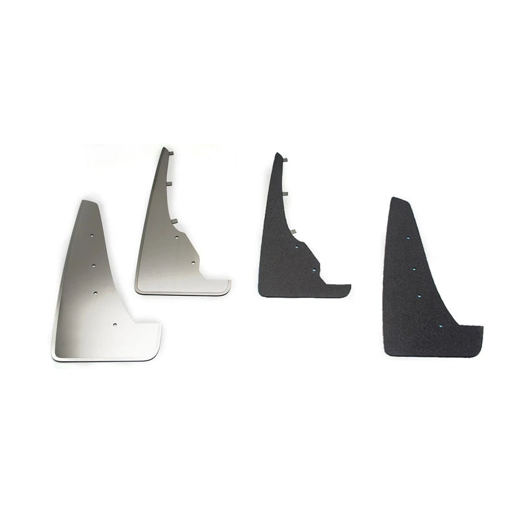 4pc Polished Stainless Steel Mud Guards w/ABS Backing for 15-17 Dodge Challenger