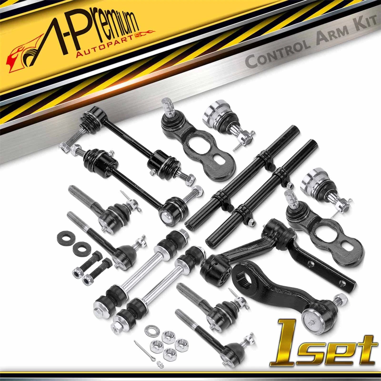 Set of 16 Front & Rear Pitman Idler Arm Sway Bar Tie Rod for Ford Lincoln