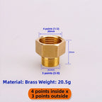 3/8 M x 1/2 F Brass Reducing Bushing for Industrial Pipelines