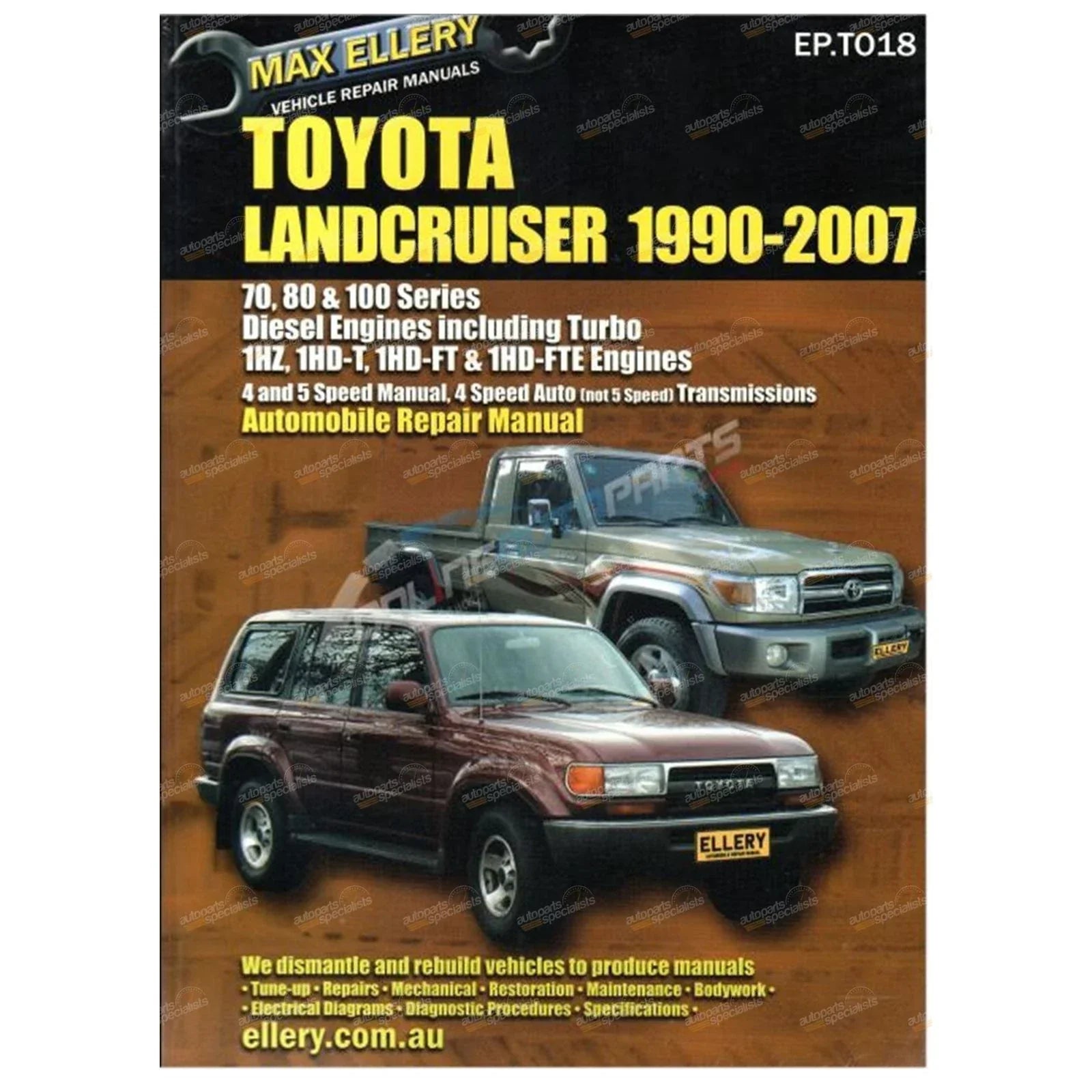 Repair Manual Diesel Workshop for Landcruiser 70-105 Series (1984–1999)