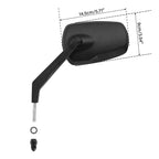 Black Rear View Mirrors for Harley Electra Street Road Glide (1982–2024)