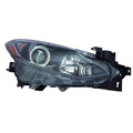 Replacement Passenger Side Halogen Head Light Assembly for 2014-16 Mazda Mazda 3