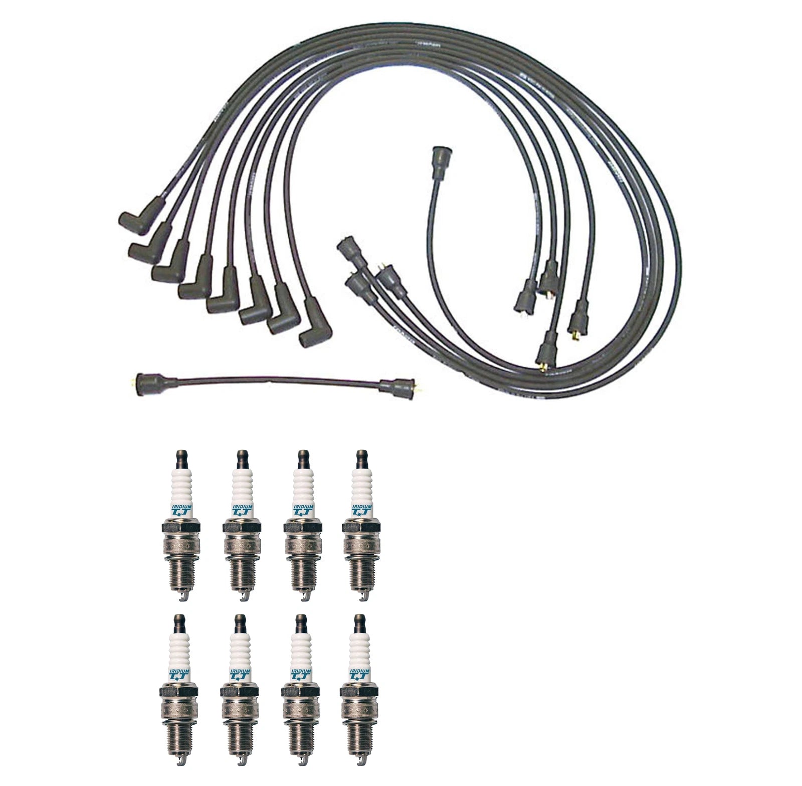 Denso 7mm Wire Set & 8 Iridium TT Spark Plugs Kit for Chevrolet GMC V8