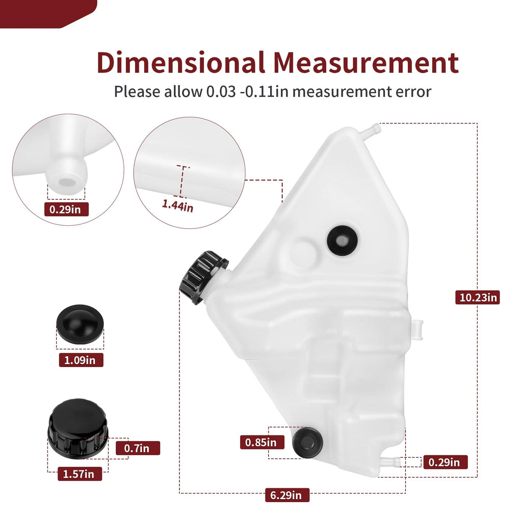 Coolant Tank Reservoir Bottle with Caps for Kawasaki Ninja ZX10R (2006–2007)