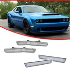 4X Clear LED Side Marker Lights for Dodge Challenger (2018–2022)