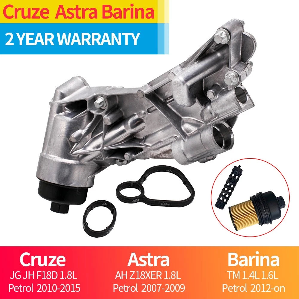 Engine Oil Cooler & Filter Assembly for GMC Chevrolet Cruze Aveo (2009–2017) 93186324