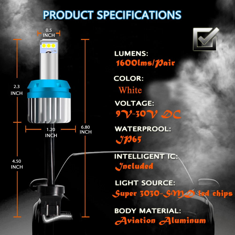 2X LED Backup Reverse Light Bulbs for Honda CR-V (2002–2016)
