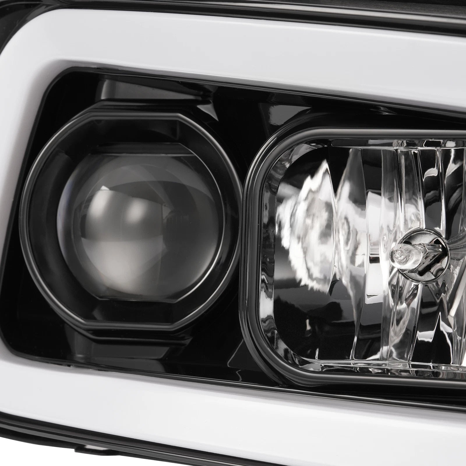 2X Projector Headlights for Dodge Charger (2006–2010) LED Tube Black LH/RH