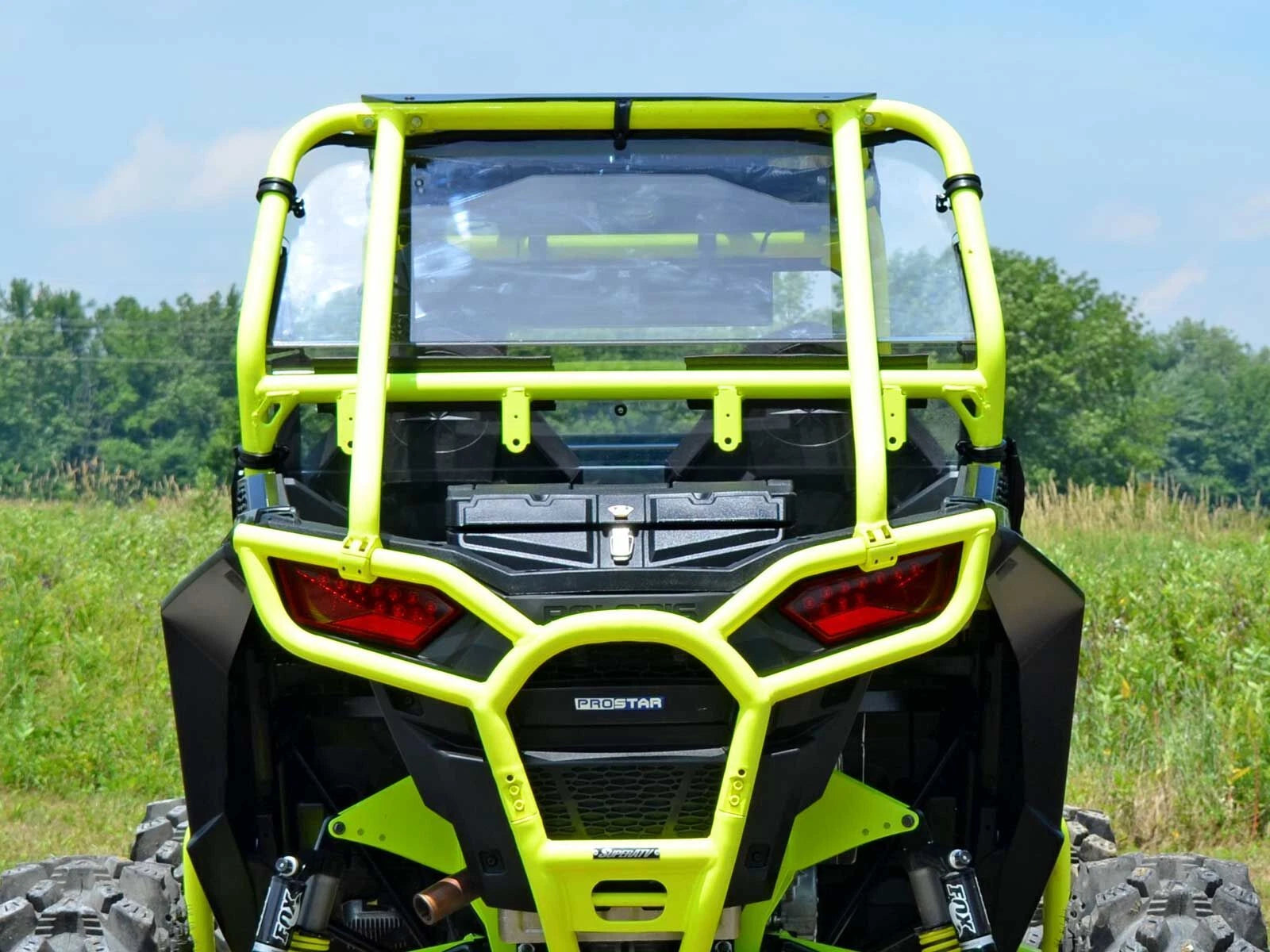 SuperATV Heavy Duty Rear Windshield for Polaris RZR S 1000 (2016–2020)
