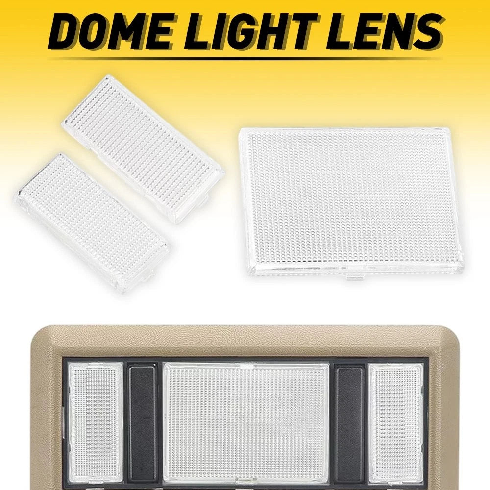 3PCS Clear Dome & Map Light Lens Kit for Chevy Silverado GMC Sierra (1988–1998)