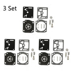 Set of 3 Carburetor Repair Kit for Zama RB-122 Husqvarna 346XP 350 353
