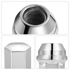 Chrome Factory Lug Nuts 7/8" Hex for Chevy Silverado Sierra (2014–2020)
