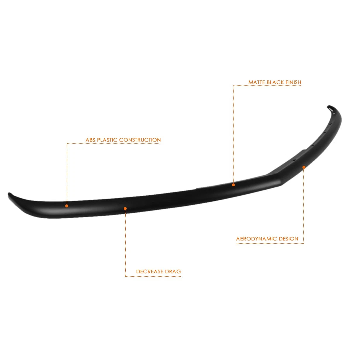 OE Style Matte Black Front Bumper Lip Lower Spoiler Kit for Dodge Charger (2011–2014)