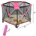 Safety Playpen for Infants and Toddlers (Portable, Foldable, Mesh)