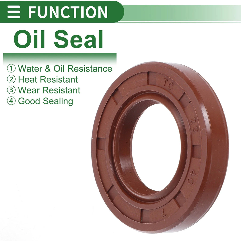 Set of 5 Oil Seal Rotary Shaft Seal FKM Rubber 22x40x7mm