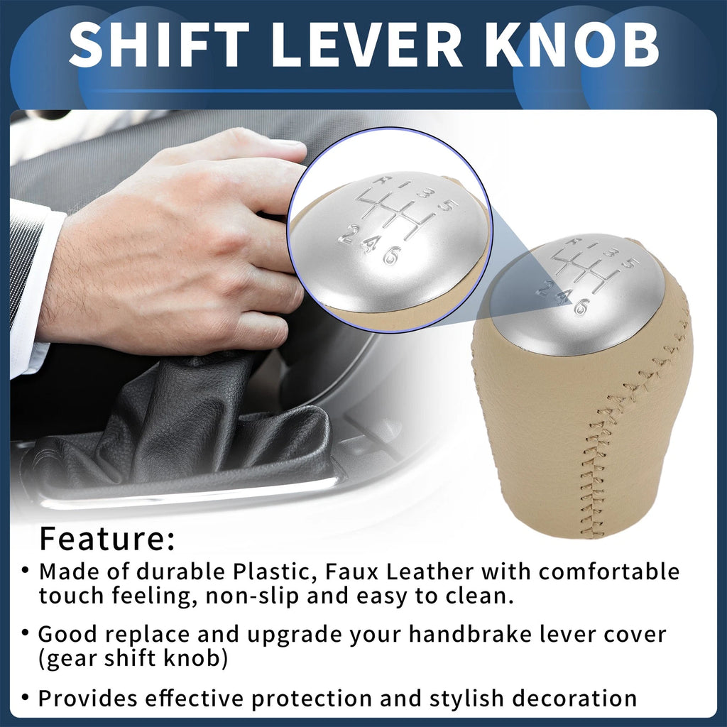 6 Speed Manual Gear Shifter Knob for Nissan Juke (2011–2013) Plastic Leather