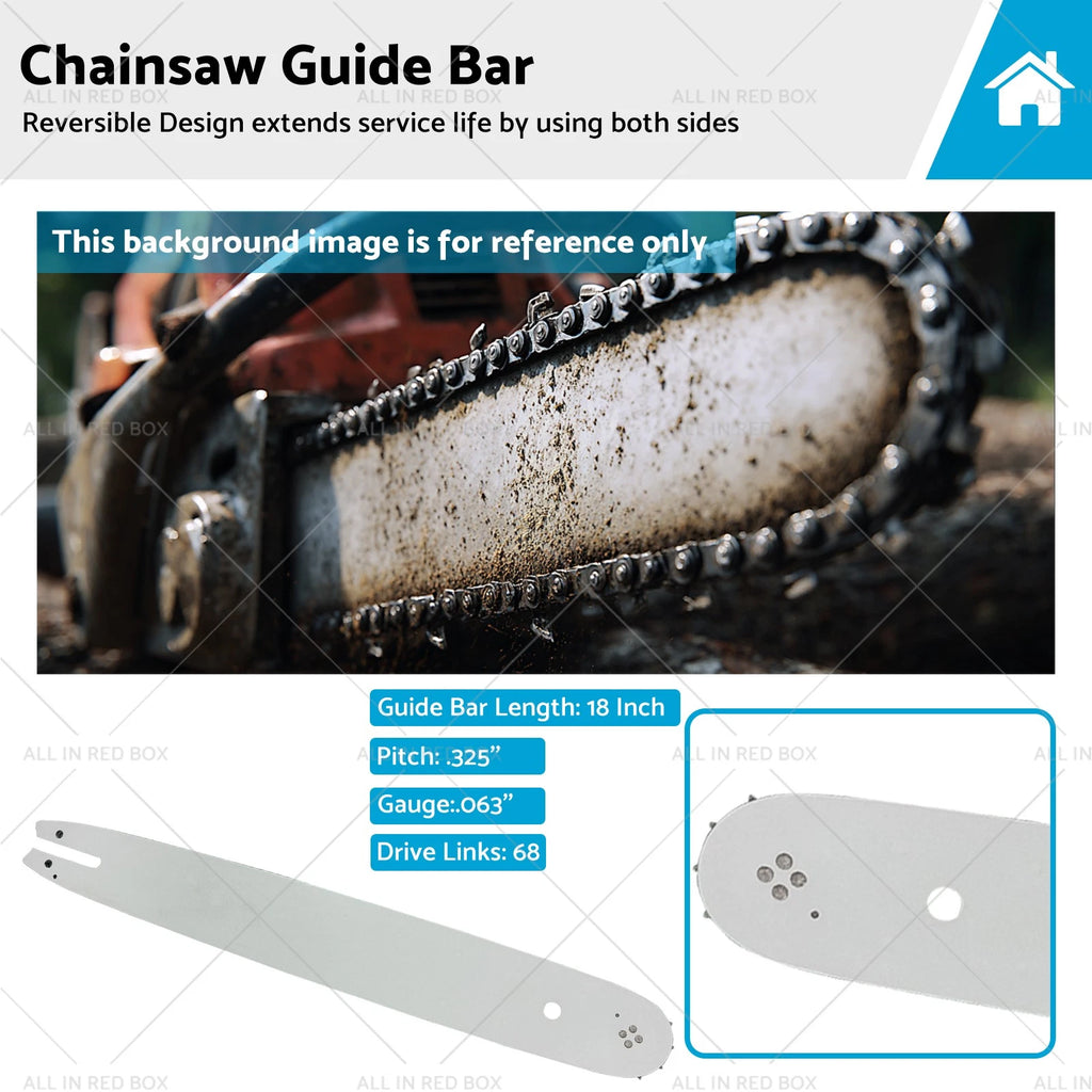 18'' Chainsaw Bar .325 .063 68DL for Stihl MS 231 C-BE, MS 250 (2010–2023)