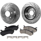 Front Brake Disc Rotors and Pads Kit for Chevrolet Tahoe (2000)